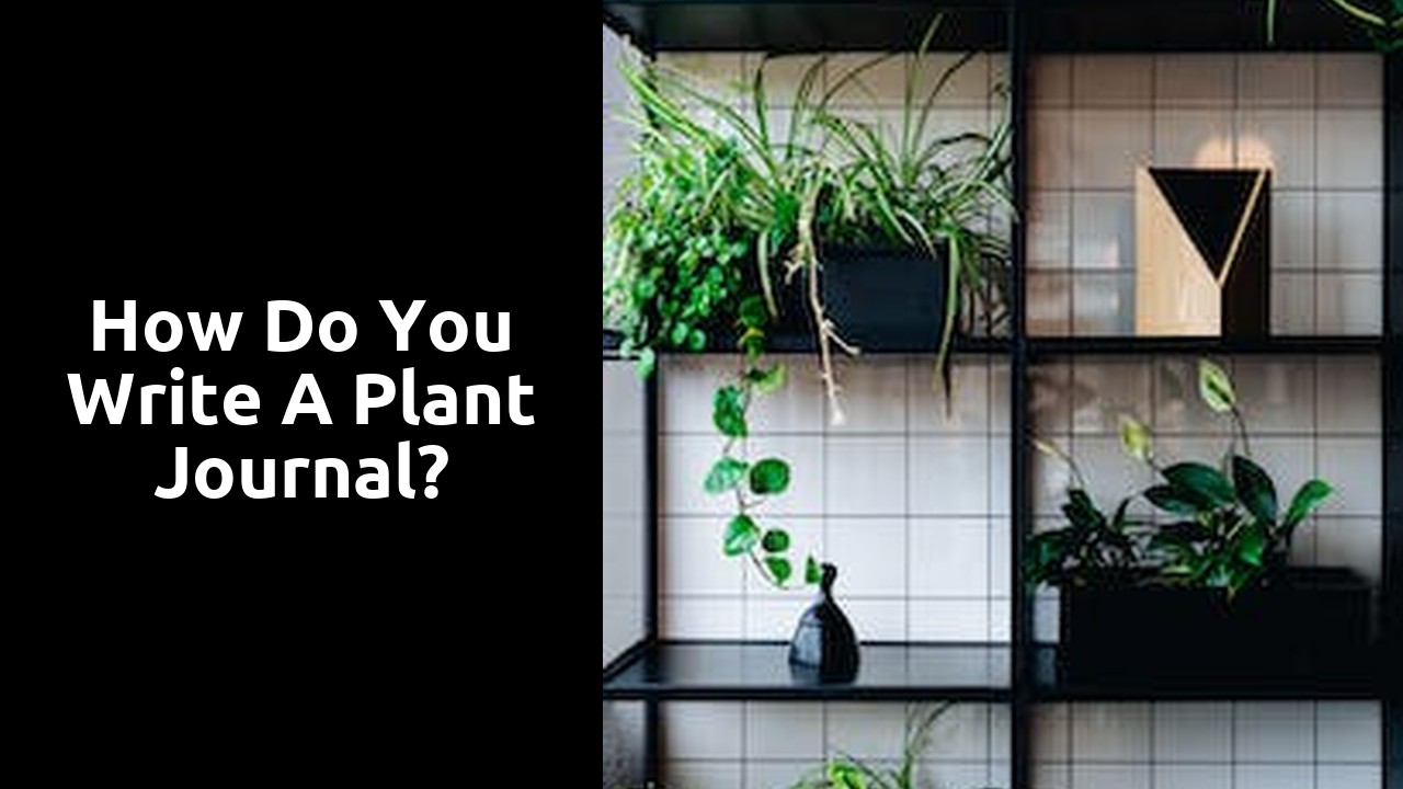 How do you write a Plant Journal?